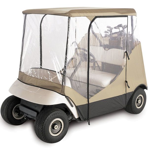 PolyShield PL - Beige Golf Cart Enclosure Cover 4 Passenger