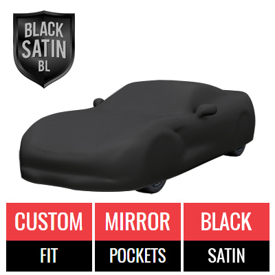 Black Satin BL - Black Car Cover for Chevrolet Corvette Z06 2019 Convertible 2-Door