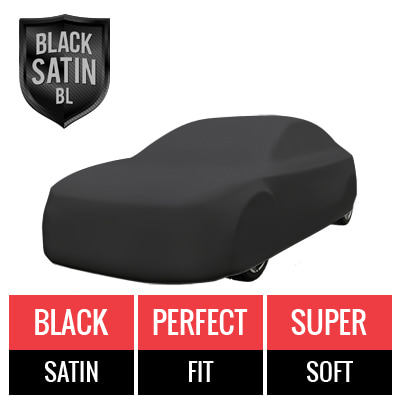 Black Satin BL - Black Car Cover for Austin Healey Sprite 1957 Roadster 2-Door