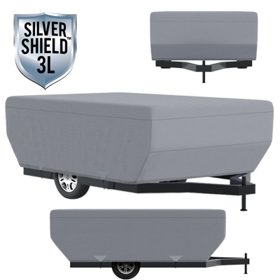 Silver Shield 3L - RV Cover for Folding Pop-Up Camper 6' To 8' Feet Long