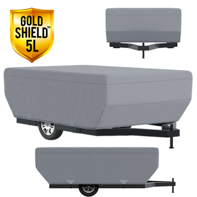 Gold Shield 5L - RV Cover for Folding Pop-Up Camper 6' To 8' Feet Long